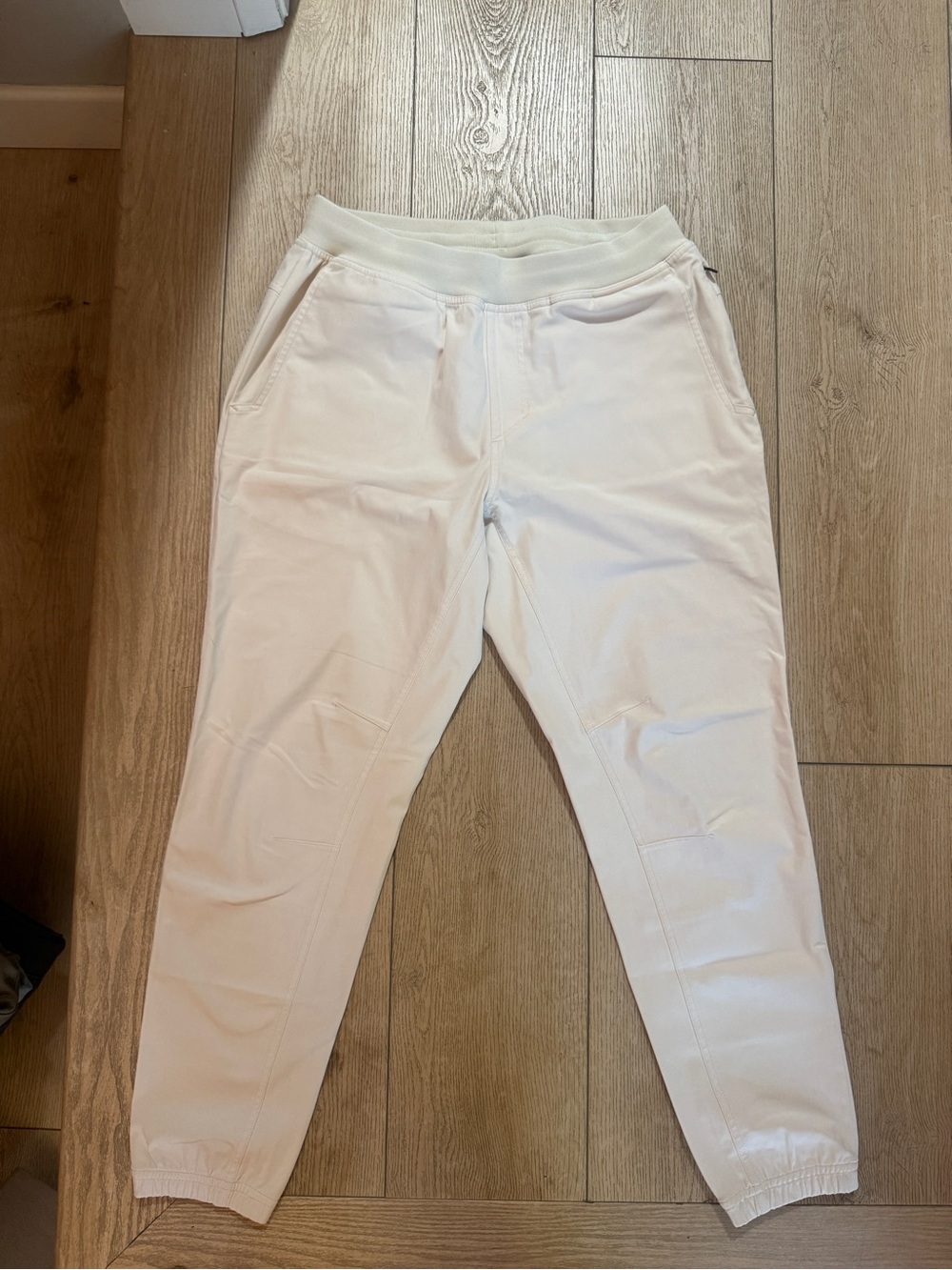 Men's Cream Athletic Jogger Pants